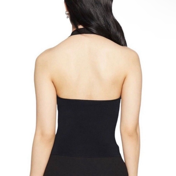NWT Alice + Olivia Saria Halter Neck Black Top - Sz XL - Picture 2 of 7